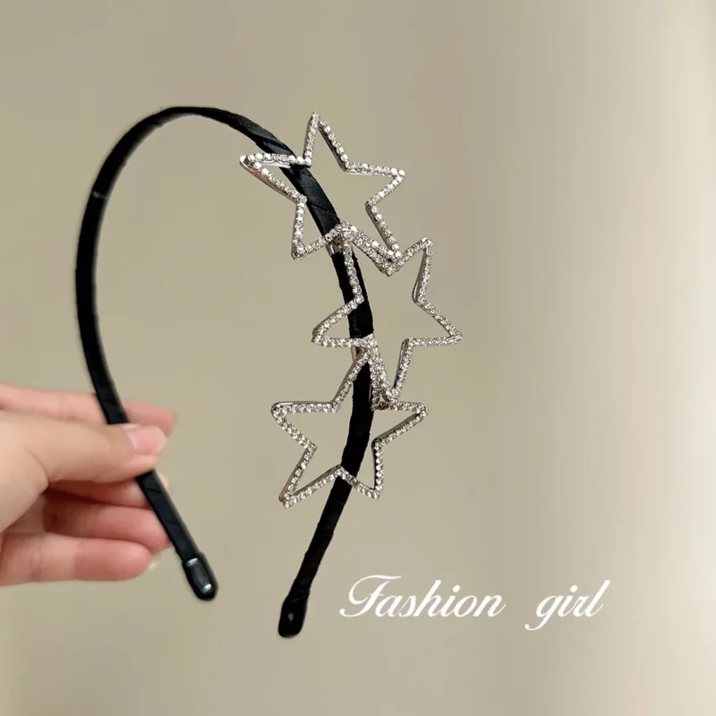 Rhinestone Star Crystal Bridal Hairbands for Women Girls Trendy Hollow Out Headband Glitter Hair Hoop Elegant Hair Accessories - Image 5
