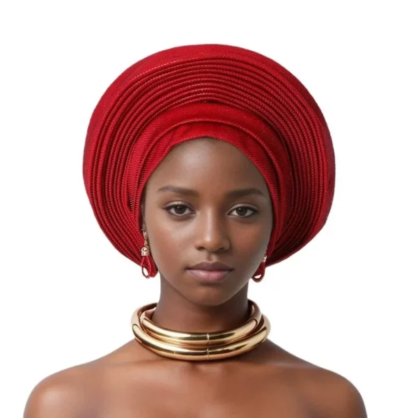 African Headtie Nigeria Head Ties Wedding Party Elegant Turban Already Made Women's Auto Gele Female Head Wraps