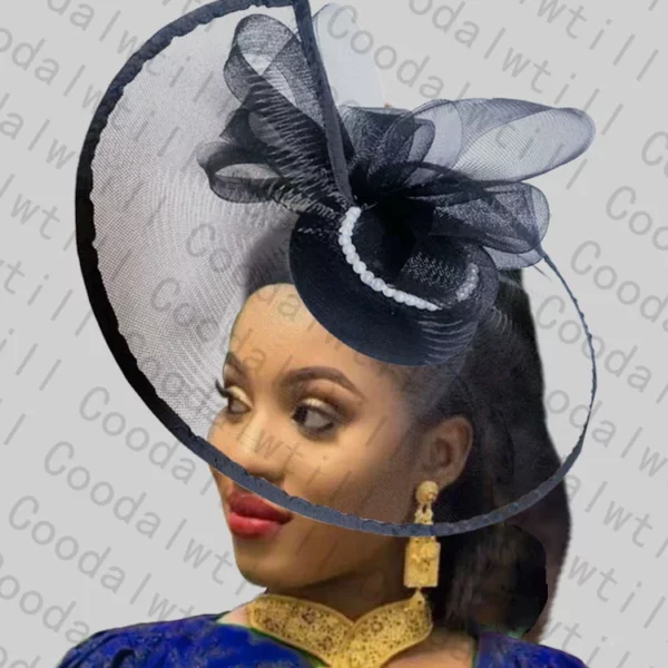 Large Flower Feather Hat Fascinator Headband Women Wedding Party Tea Headpiece Royal Ascot Prom Chapeau Cap Ladies Bride Pillbox