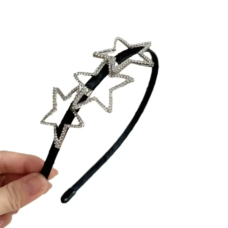Rhinestone Star Crystal Bridal Hairbands for Women Girls Trendy Hollow Out Headband Glitter Hair Hoop Elegant Hair Accessories - Image 6