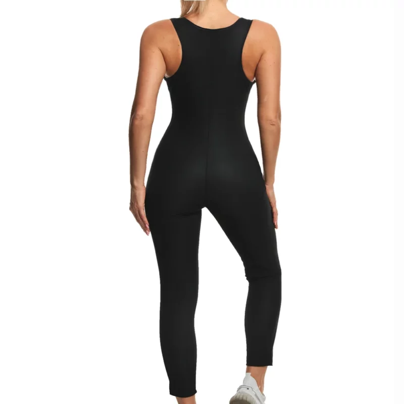 3-in-1 Sweating Jumpsuits Women Hot Thermo Sauna Suits Waist Trainer Sauna Jumpsuit Gym Workout Slimming Suit Sweating Bodysuits - Image 6