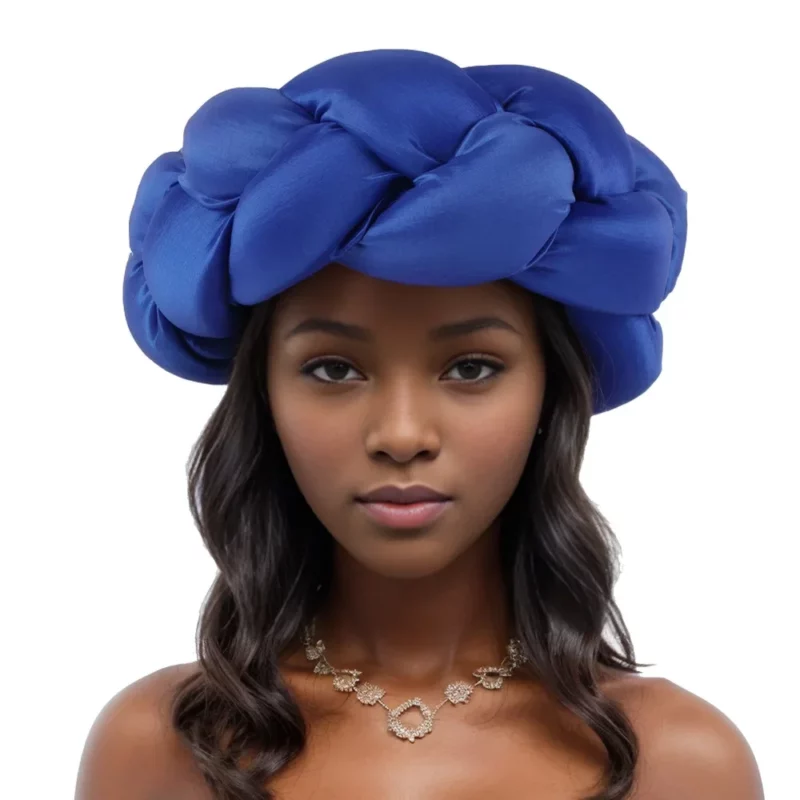 Summer Autumn Fashion African Men Solid Color Headtie Hats African Headband Dashiki African Accessories - Image 4