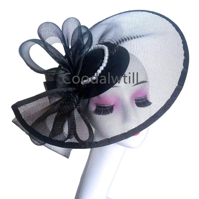 Large Flower Feather Hat Fascinator Headband Women Wedding Party Tea Headpiece Royal Ascot Prom Chapeau Cap Ladies Bride Pillbox - Image 5
