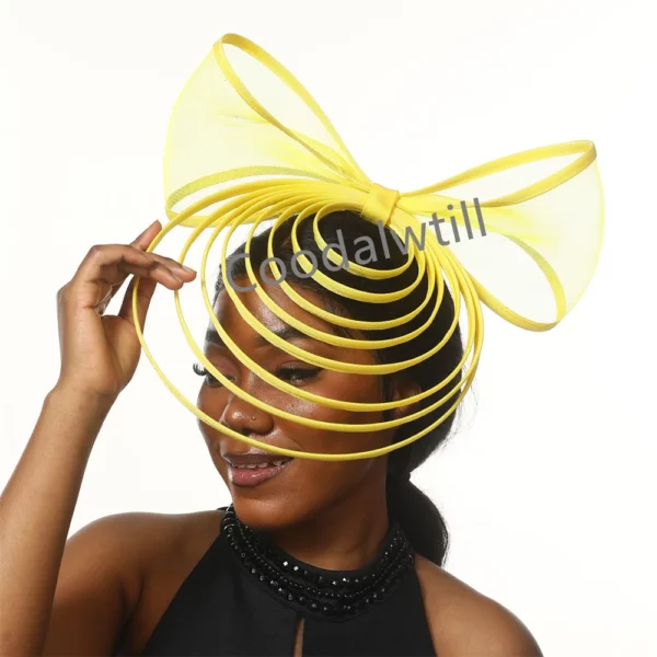 Women's Party Church Headpiece Mariage Bow Fascinator Wedding Hat Femme Derby Fascinators Hats Haiir Clip Ladies Party Millinery