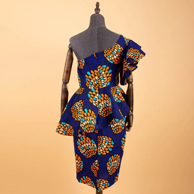 African 2 Piece Set for Women Crop Top + Print Skrit Set Ankara Clothing Dashiki Outfits Blouse Shirt Midi Skirt Casual S1926100 - Image 4