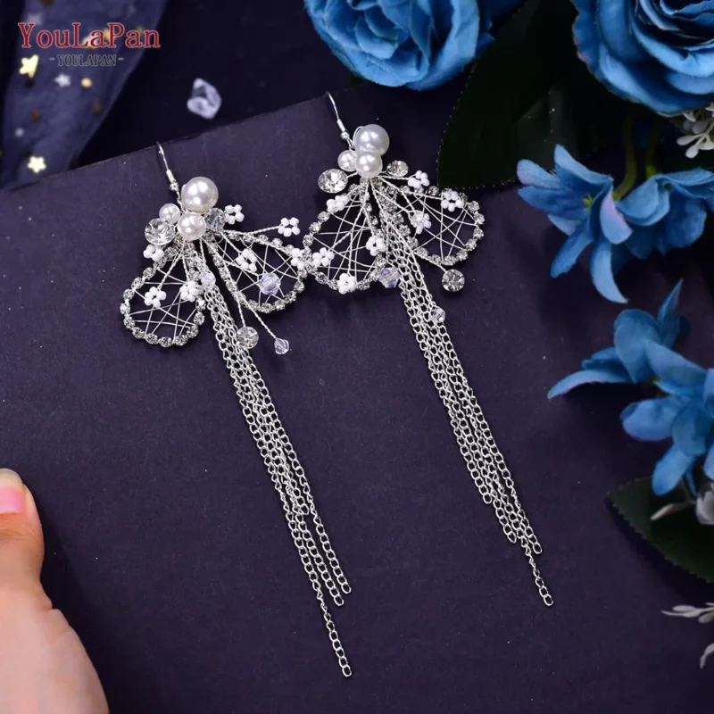 YouLaPan Golden Wedding Crystal Headband Hair Accessories Woman Wedding Hair Jewelry Rhinestone Bridal Tiara and Headdress HP240 - Image 6