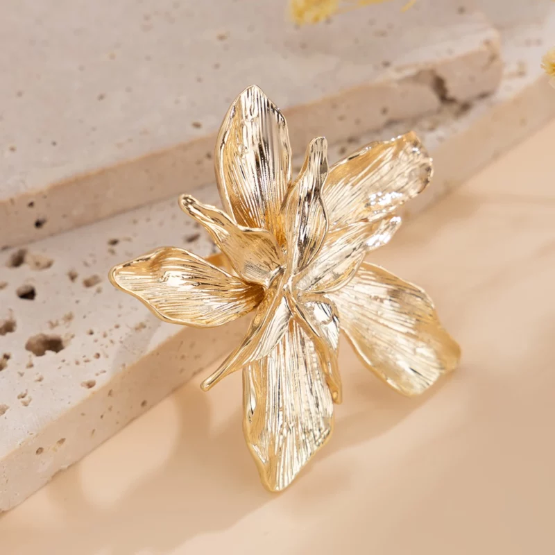 Ingemark 27 Styles Unique Exaggerated Big Flower Starfish Moon Rings Women Punk Geometric Adjustable Finger Ring Grunge Jewelry - Image 4
