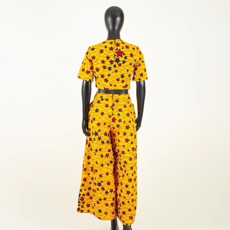 African Clothes for Women Crop Top and Wide-leg Pants 2 Piece Set Print Outfits Vintage Elegant Fashion Ankara Attire A2326002 - Image 3
