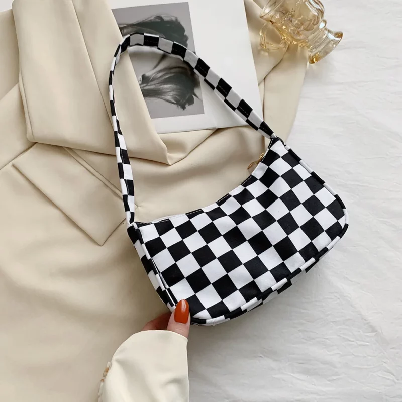 Dierenpatroon Print Shopper Tas voor Dames Schoudertas Onderarmtas Vintage Dames Kleine Portemonnee Nylon Handtassen Mode Vierkante Tassen - Image 4