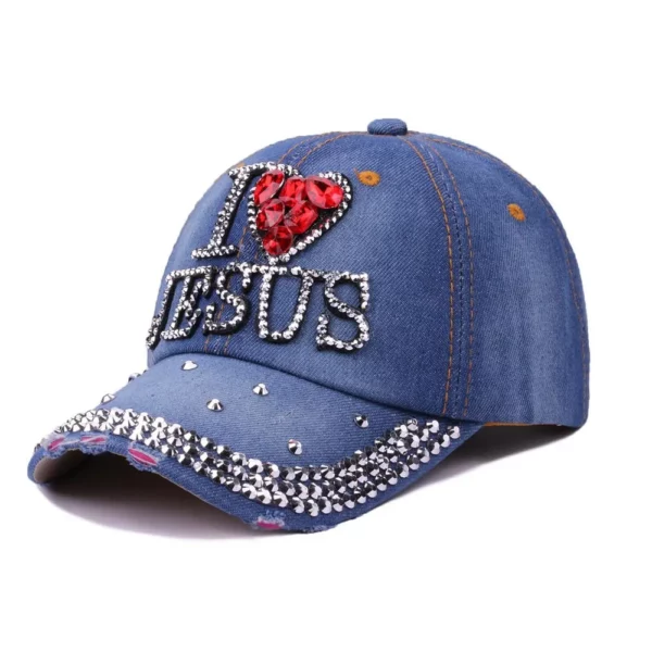 Top Selling Brief Afdrukken Zomer Baseball Caps Voor Vrouwen Strass Denim Dames Zomer Zonnehoed Verstelbare Hip Hop Cap