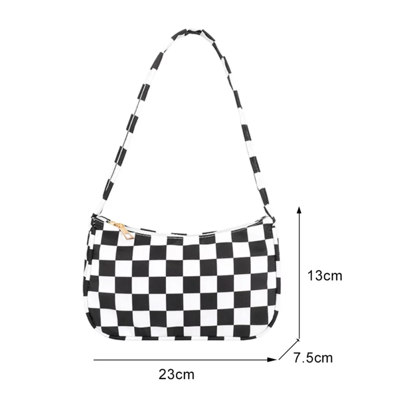 Dierenpatroon Print Shopper Tas voor Dames Schoudertas Onderarmtas Vintage Dames Kleine Portemonnee Nylon Handtassen Mode Vierkante Tassen - Image 6