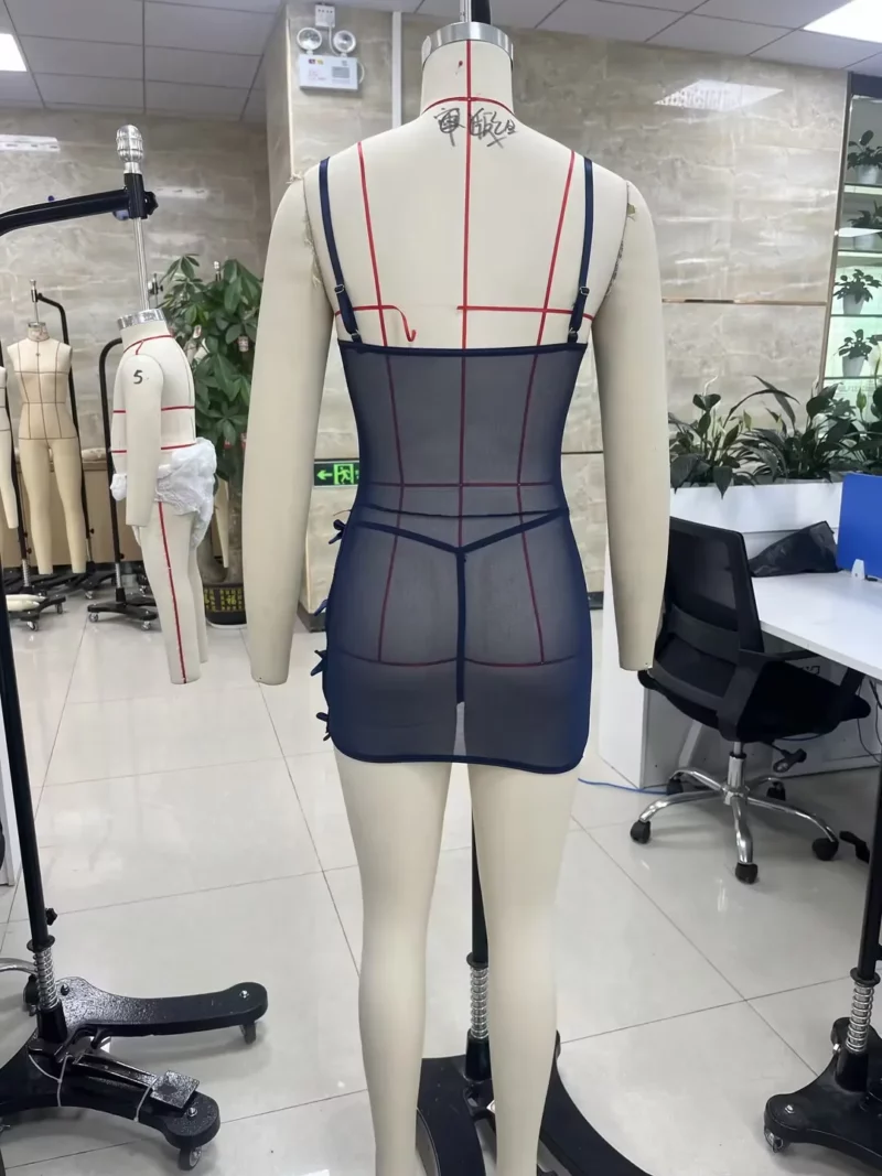 Dames Sexy Lingerie Vrouwen Mesh Babedoll Jurk Met Beugel Push Up Bh Kant Chemise Ruche Zoom Nachtkleding Sexy Lingerie Set - Image 4
