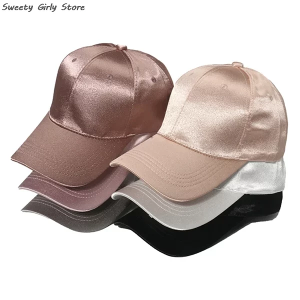 Blanco Patroon Baseball Cap Helder Satijn Sporthoed Vrouwen Outdoor Running Snapback Hoeden Street Dance Casual Caps Effen Kleur 2025