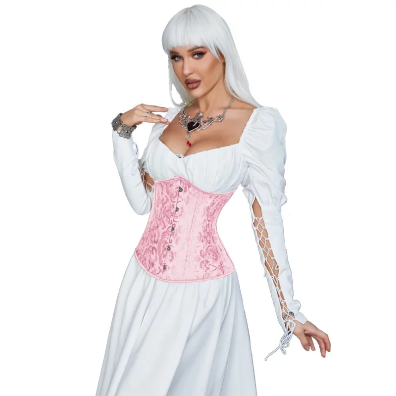 Jacquard onderbuste korset kunststof botten korset basken shaper elegante taille bustier top - Image 6