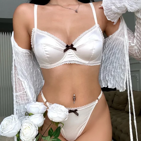 Sexy Ondergoed Vrouwen Lingerie Set Kant Bh Set Elegante Dames Dunne Naadloze Bh En Slip Set