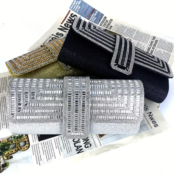 Oogverblindende glinsterende clutch met strass - Elegante avondtas voor dames - Perfect accessoire voor bruiloften, bruidsfeesten en P