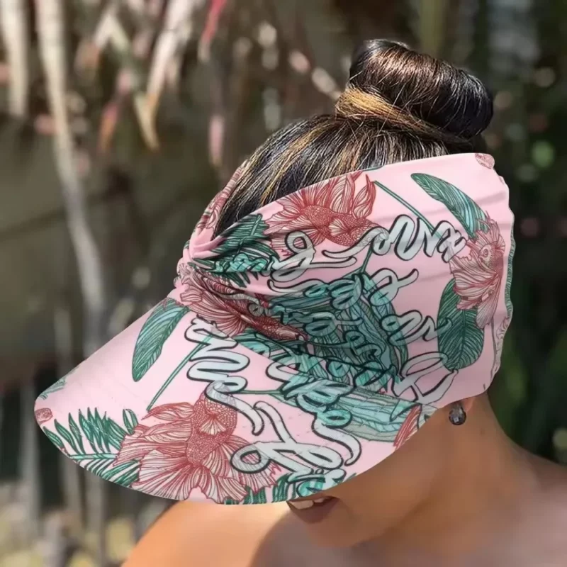 56-65 Size Cap Beach Sun Hat Women Big Head Spring Summer New Hollow Top Hat 50+ Sun Hat Girls High Elastic Outdoor Sports Hats - Image 5