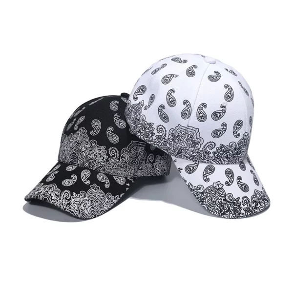 Mannen Vrouwen Sport Golf Punk Hip Hop Magic Plakken Verstelbare Zonnehoed Zonnescherm Zonnebrandcrème Cashew Bloem Gebogen Rand Baseball Cap w44