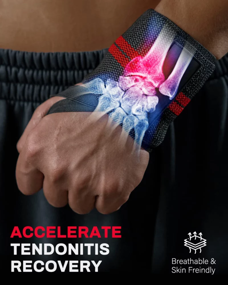 1 paar polsbandjes Polssteun Brace-riemen Extra sterkte Gewichtheffen Polsbandages Bandage Fitness Gym Training Aangepast logo - Image 3