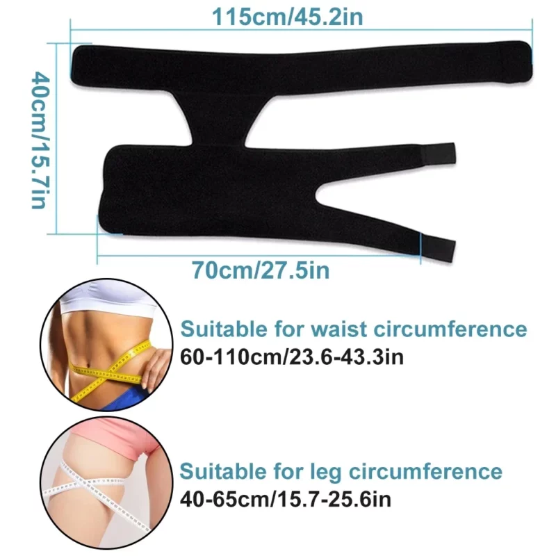 Liessteun En Heupbrace Voor Mannen Vrouwen-Compressie Wrap Voor Dij Quad Hamstring Gewrichten Ischias Zenuw Pijn Verlichting Beenband - Image 2