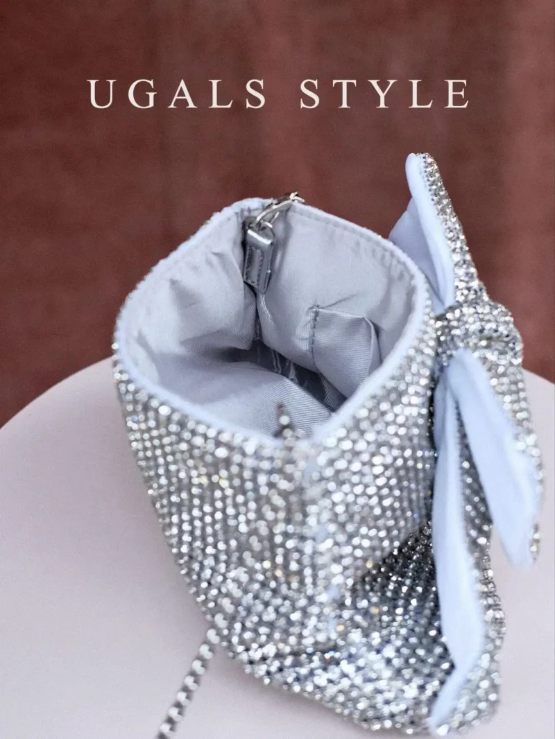 Luxe dameshandtas met vierkante ketting en nieuwe diamanten ingelegde kristallen strasstas - Image 5