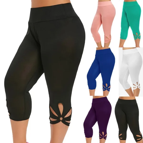 Dames plus-size stretch essentiële legging zomer elastische taille naadloze casual legging korte broek capri leggings mujer