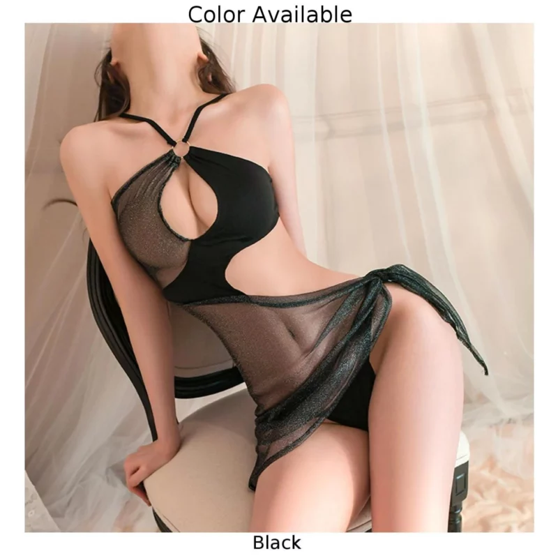 Vrouwen Sexy Lingerie Transparante Nachthemd Holle Bretels Onregelmatige Nachtjapon Vrouwen Babypoppen Erotische Ondergoed Verleiding - Image 2