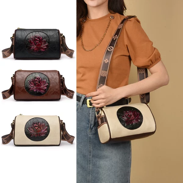 Veelzijdige Temperament Crossbody Tas Vintage Lotus Schoudertas Mode Casual Messenger Tote Bags Voor Vrouwen Geschenken