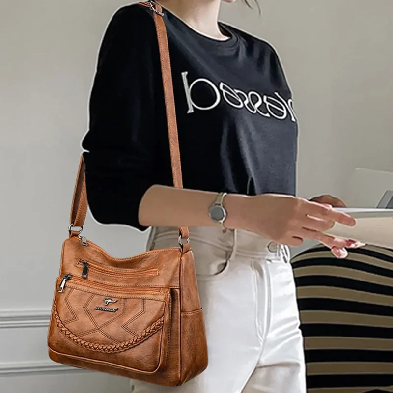 Zacht PU-leer Luxe handtassen Portemonnees Damestassen Designer Schoudertas Crossbody Tas voor dames Merk 2023 Trend Messenger Bags - Image 2