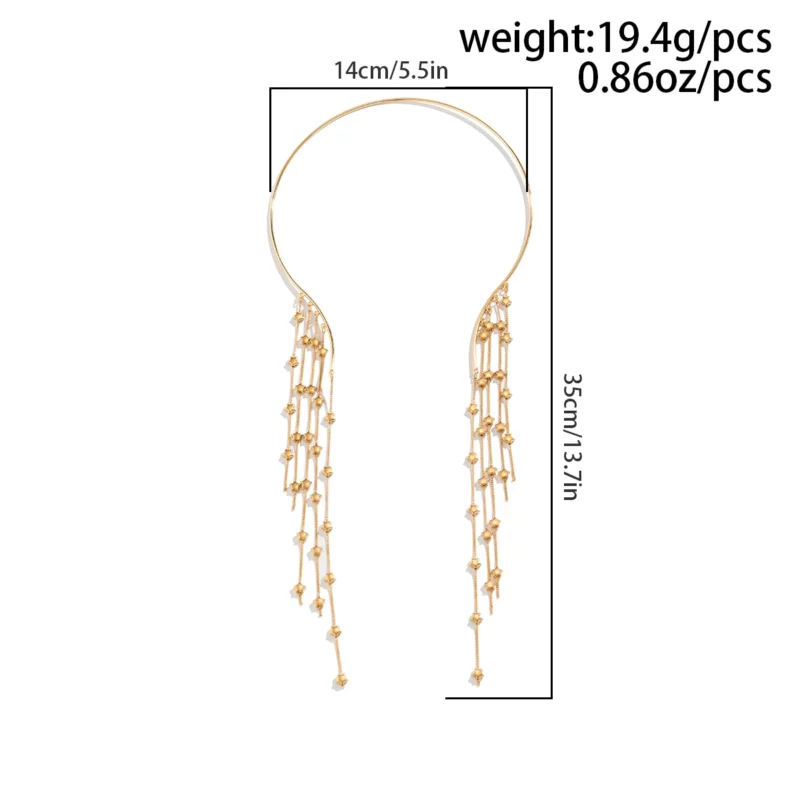 PuRui Vintage Ster Ronde Lange Kwast Open Kraag Imitatie Parel Kristal Charme Ketting Choker voor Vrouwen Sieraden Op De Hals Nieuw - Image 6