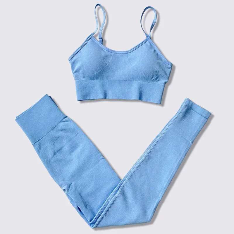 Naadloze Vrouwen Yoga Set Workout Shirts Sport Broek Bra Gym Suits Fitness Shorts Crop Top Hoge Taille Running Leggings Sport sets - Image 2