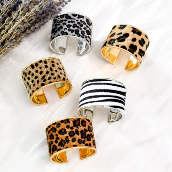 Trendy en eenvoudige Europese en Amerikaanse stijl luipaardprint gepersonaliseerde open armband veelzijdige temperament sieraden