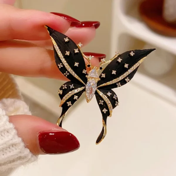 1Pc Prachtige Grote Vlinder Broches Voor Vrouwen Meisjes Vintage Emaille Pins Veelzijdige Glanzende Corsage Kleding Accessoires Geschenken