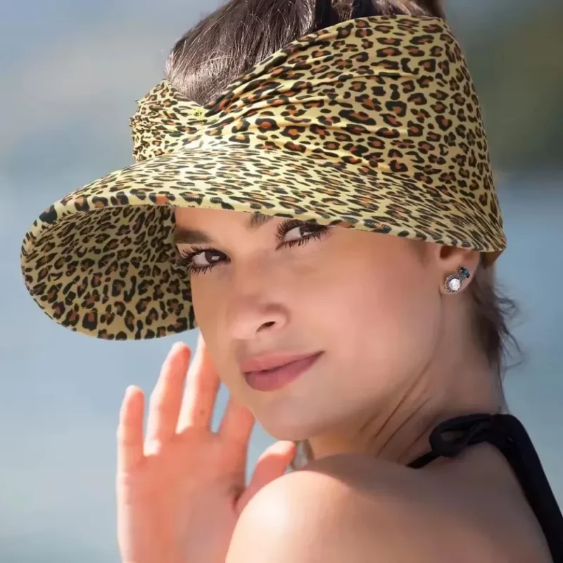 56-65 Size Cap Beach Sun Hat Women Big Head Spring Summer New Hollow Top Hat 50+ Sun Hat Girls High Elastic Outdoor Sports Hats - Image 6