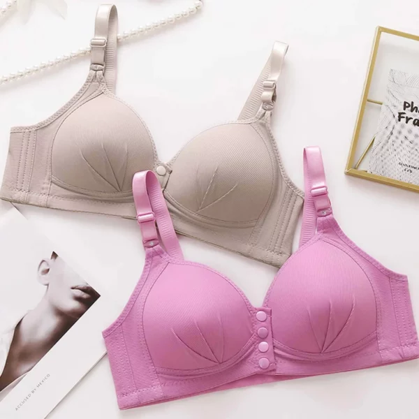 Nieuwe grote maat voorgesp sexy push-up damesbeha verstelbare dunne cup ademend comfortabel moeder damesondergoed van middelbare leeftijd