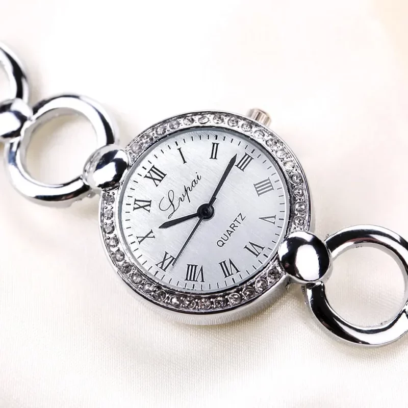 Vrouw armbandhorloge Hot Sale luxe luxe horloge roestvrij staal diamanten wijzerplaat Elegant zakelijk feest Wild Relogio Feminino - Image 3