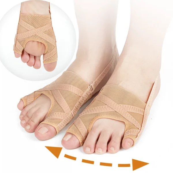 1 paar stoffen bunion teen corrector ademend verstelbaar hallux valgus mouw spacer teen separator sport bunion sokken voetverzorging