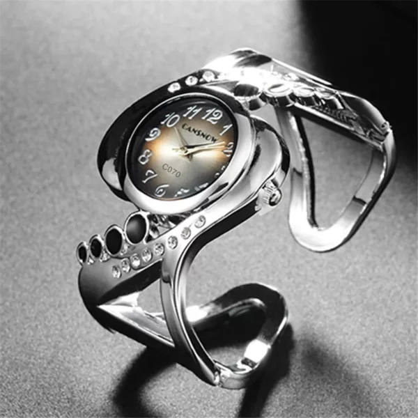 Nieuw ontwerp Dames Bangle Horloge Quartz Crystal Luxe Relojes Strass Mode Vrouwelijke Horloges Hot Koop Eleagnt Mujer Horloge