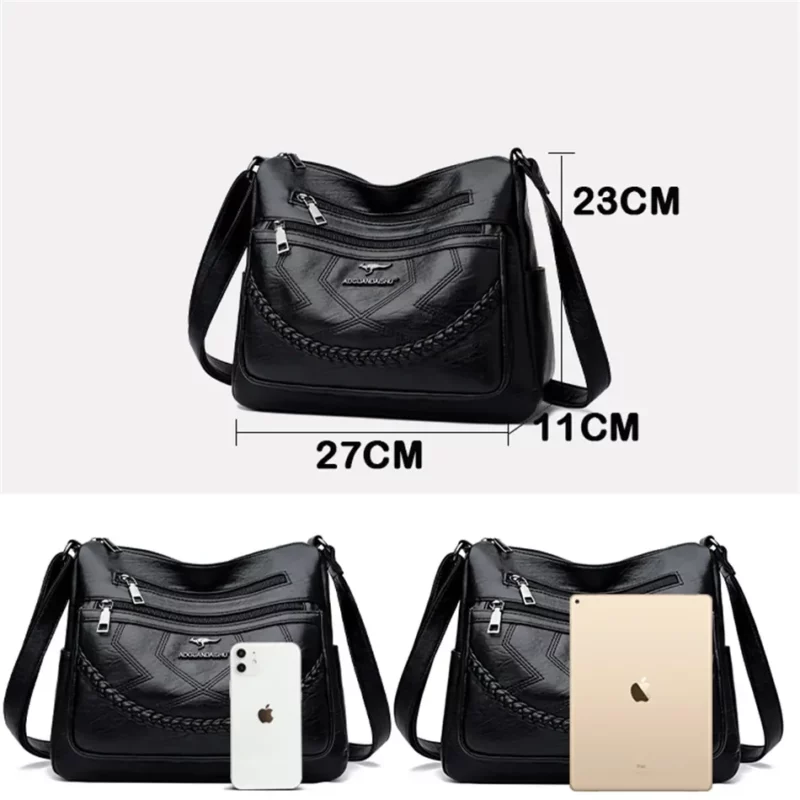Zacht PU-leer Luxe handtassen Portemonnees Damestassen Designer Schoudertas Crossbody Tas voor dames Merk 2023 Trend Messenger Bags - Image 4
