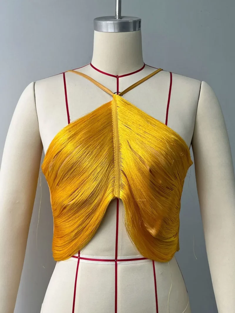 Band Mouwloos Onregelmatig Halterneck Vrouwen Sexy Off-the-shoulder Cami Tank Top Zomer Effen Kleur Tanks Tops - Image 6
