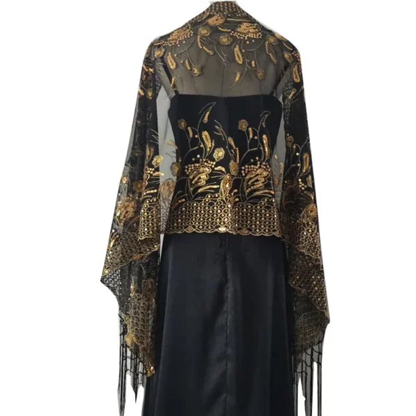 Sequins Wedding Cape Evening Dresses Shawls and Wraps Bridal Bridesmaid Shawl 1920s Party Women's Scarf
