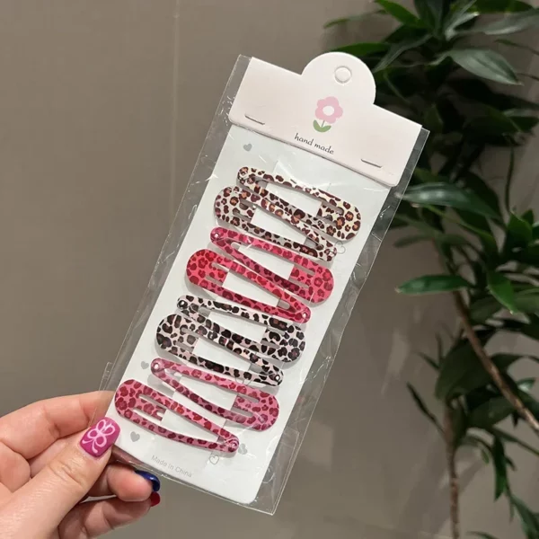 Y2K Luipaard Waterdrop Haar Clips voor Vrouwen Meisjes Vintage Geometrische Ster Haarspelden BB Clips Haarspeldjes Pony Party Haaraccessoires