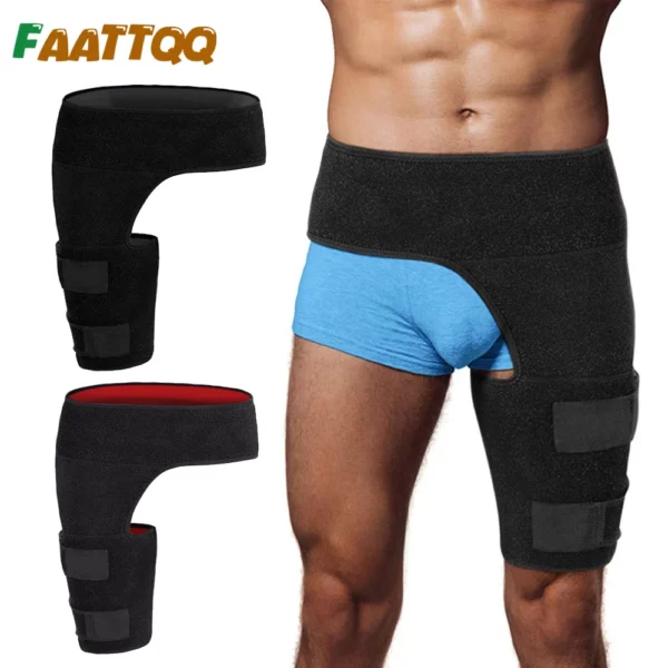 Liessteun En Heupbrace Voor Mannen Vrouwen-Compressie Wrap Voor Dij Quad Hamstring Gewrichten Ischias Zenuw Pijn Verlichting Beenband
