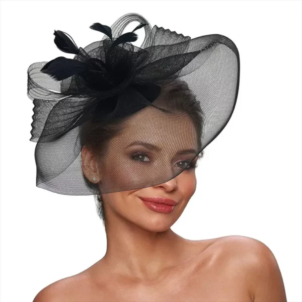 Fashion Handgemaakte Lady Vrouwen Tovenaar Boog Haar Clip Hoofddeksels Kant Veer Mini Hoed Wedding Party Accessoire
