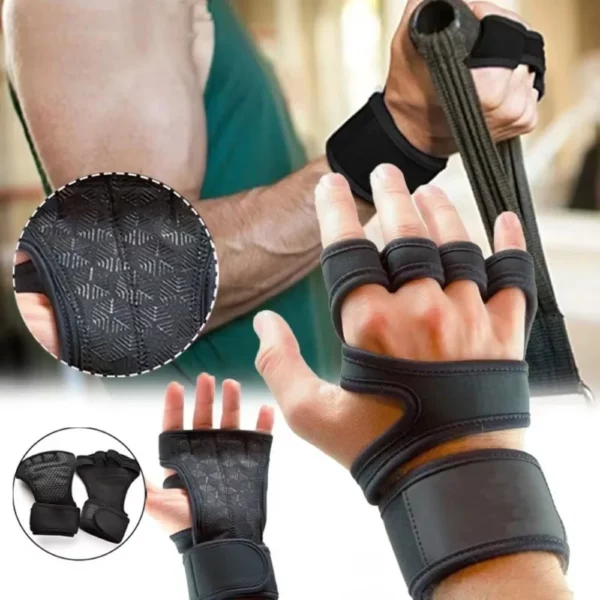 1 paar antislip training sporthandschoenen schokbestendig bodybuilding gymhandschoenen pols palmbeschermer slijtvast