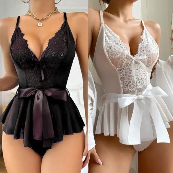 Sexy doorzichtige lingerie vrouw kant transparant ondergoed fee bh-kits delicate pyjama set dunne erotische sets