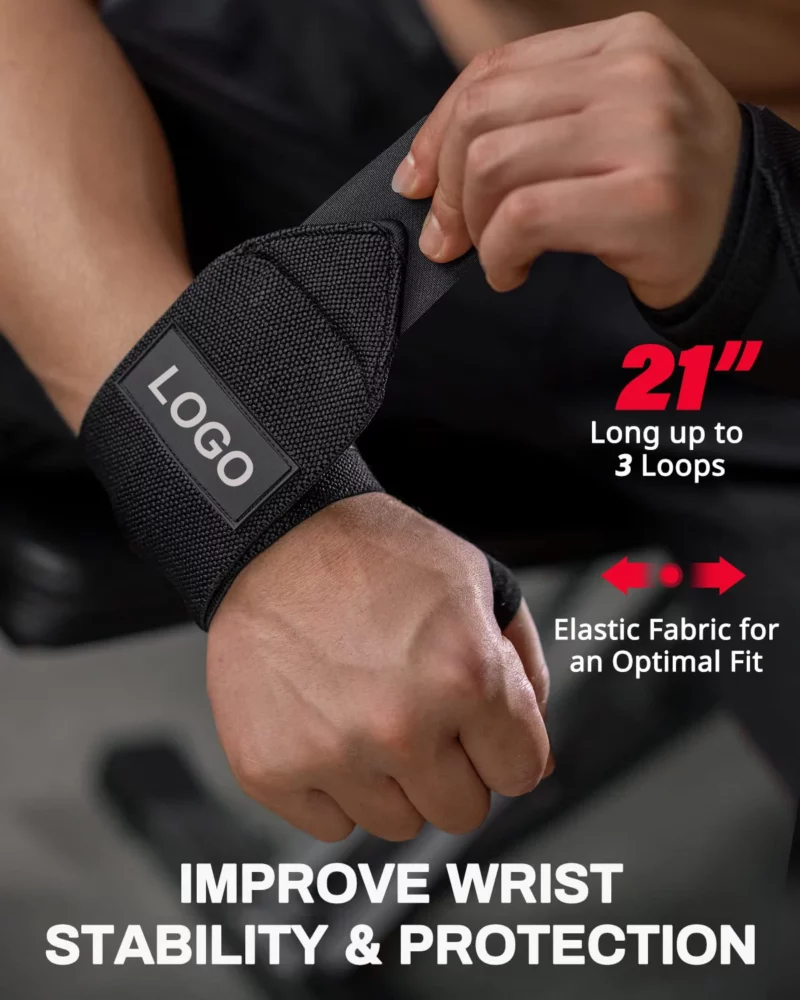 1 paar polsbandjes Polssteun Brace-riemen Extra sterkte Gewichtheffen Polsbandages Bandage Fitness Gym Training Aangepast logo - Image 2