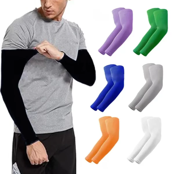 1 paar Arm Mouw Uv Ijs Mouwen, man En Outdoor Fietsen Vrouwen Hand Ijs Cover Ademend Fietsen Stof Mouw S7j1