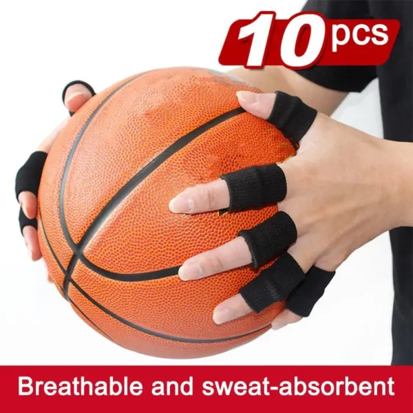 10 stks Nylon Vinger Mouw Ondersteuning Duim Brace Protector Gear Ademende Elastische Vinger Tape Voor Basketbal Tennis Sport Gym