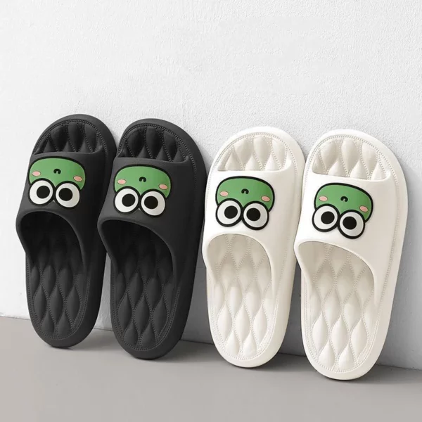 Zomer Strand Glijbanen Badkamer Anti Slip Slip Slip Anti-Slip Thuis Teenslippers Cartoon Kikker Zachte Sandalen